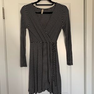 b&w striped dress